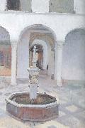 Joaquin Sorolla Atrium fountain Spain oil painting artist